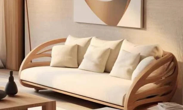 Minimalistic Wooden Sofa Stools Recliners Modern 3 Seater Lazy Living Room Couch Lounge Mini China Sofas Camas Furniture