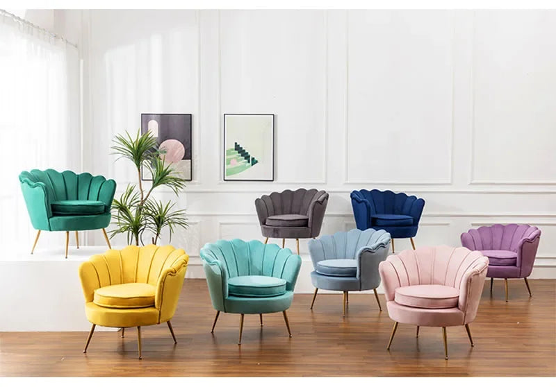 living room single Sofa Nordic Velvet Armchair Ergonomic design modern Corner small sofa luxury Relaxing chair Home furniture