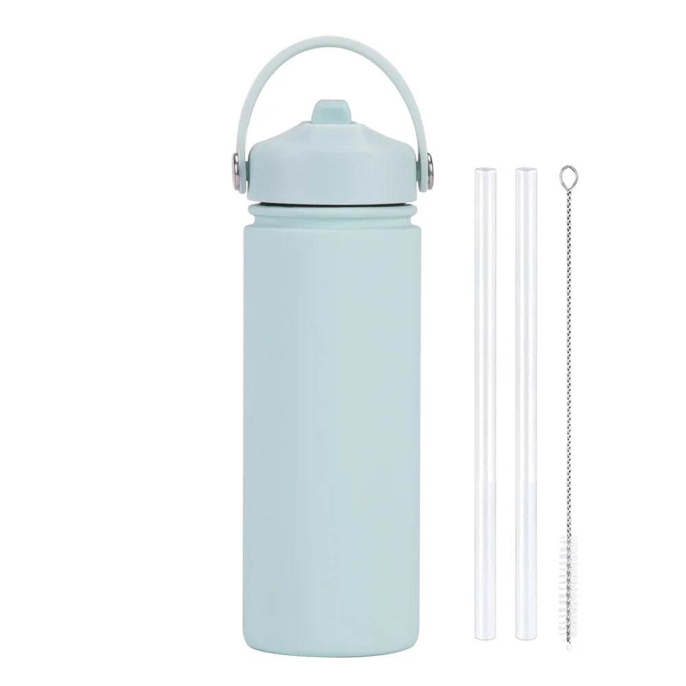 Insulated Water Bottle 500ml Custom Text/Logo - 304 Steel, 24H Cold, Office & Gym Essentials - AIAZ