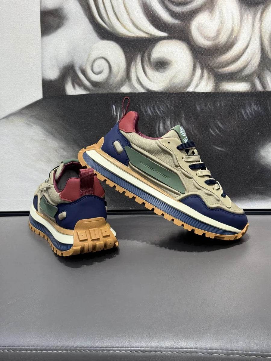 Men's Sneakers Shoes for Men Platform Sports Shoes Sports and Leisure Casual Sneaker Non-slip Fashion Wear-resistant Loafers - AIAZ