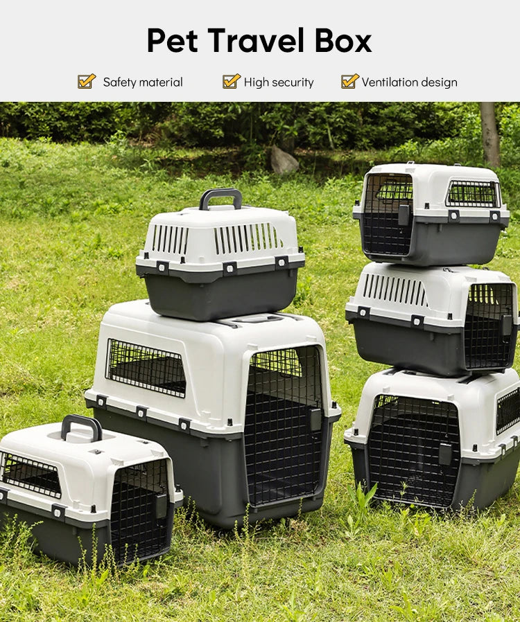 Dog Cage Pet Carrier Kennel Dog Travel Cate Portable Dog Cage for Small and Large Pets Air Box