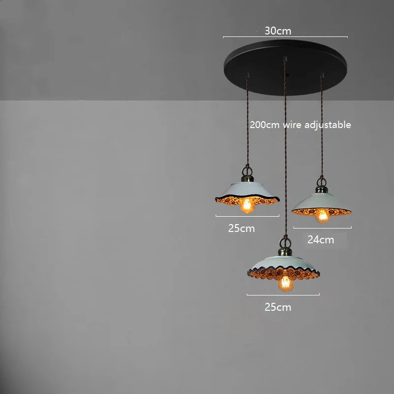 IWHD Modern Simple Ceramic LED Pendant Lamp Home Indoor Decor Lighting Bedroom Restaurant Dinning Living Room Lights Hanglamp