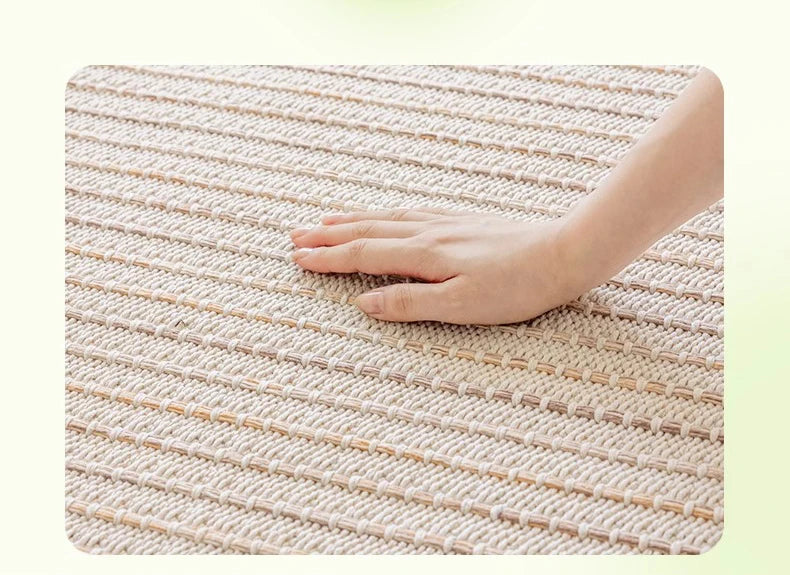 100% Cotton Carpet Living Room No Glue Health Kid Room Carpet Crawling Play Mat Minimalism Modern Bedroom Cloakroom Rugs Carpet
