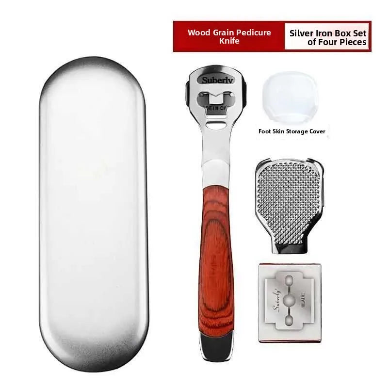 Foot Care Tool Kit Profional Dead Skin Removal Foot File Set with 0 Blades Foot Scraper Board Personal Hygiene Tool