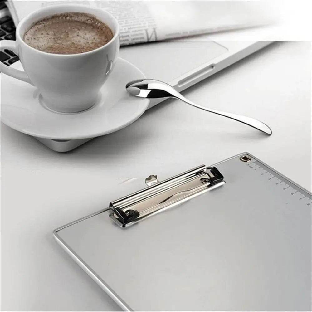 School Supplies A5 Aluminum Alloy File Folder Paper Ticket Storage Writing Board Clip Writing Pads Clipboard A4 Document Holder - AIAZ