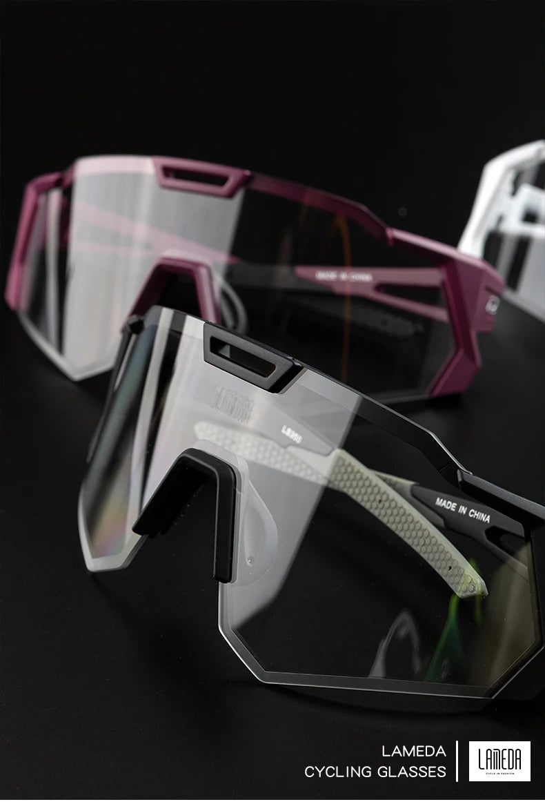LAMEDA Photochromic Cycling Sunglasses Men Professional Bicycle Glasses Goggles Windproof MTB Road Bike Glasses Mountain Eyewear