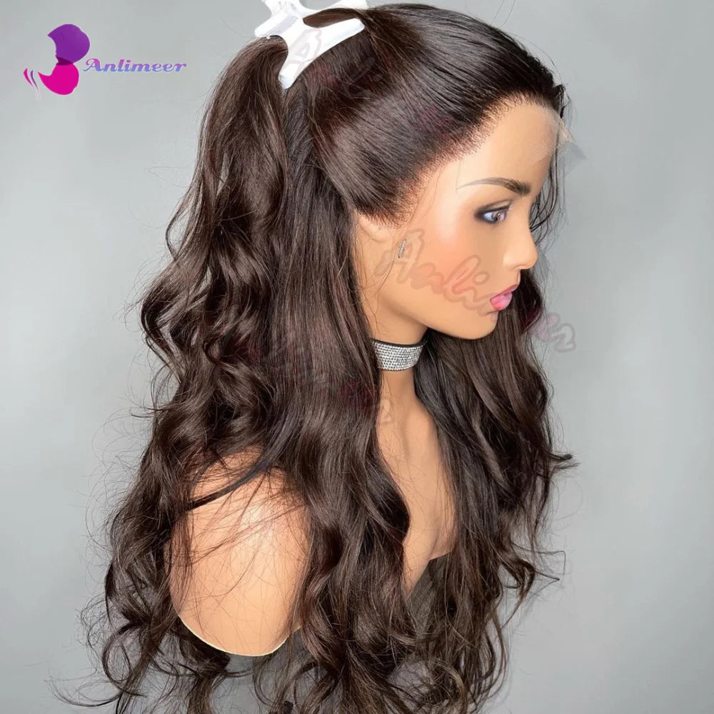 Chocolate brown Lace Front Wig Human Hair 13x4 Silk Base Frontal Wigs Body Wave Lace Front Wig Human Hair Long Wig Human Hair