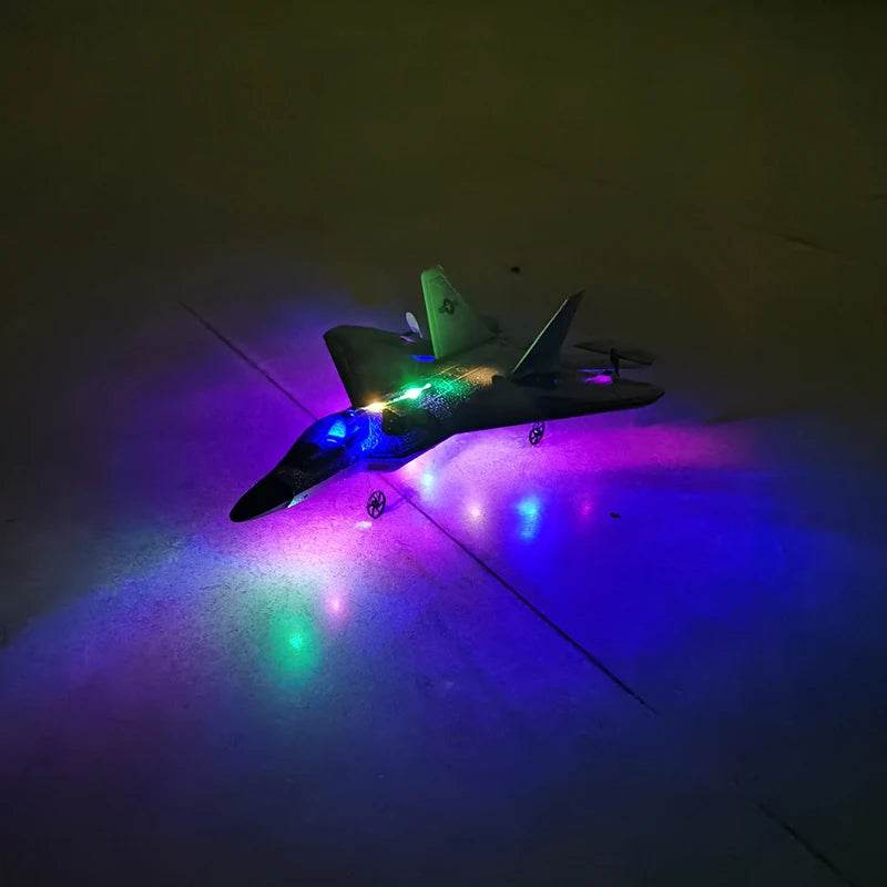2024 New F22S 2.4G 4CH 3D6G RC Airplane Raptor F22 Warplane WLtoys A180 Upgrade Version LED Light With Gyroscope Out Door Toys - AIAZ