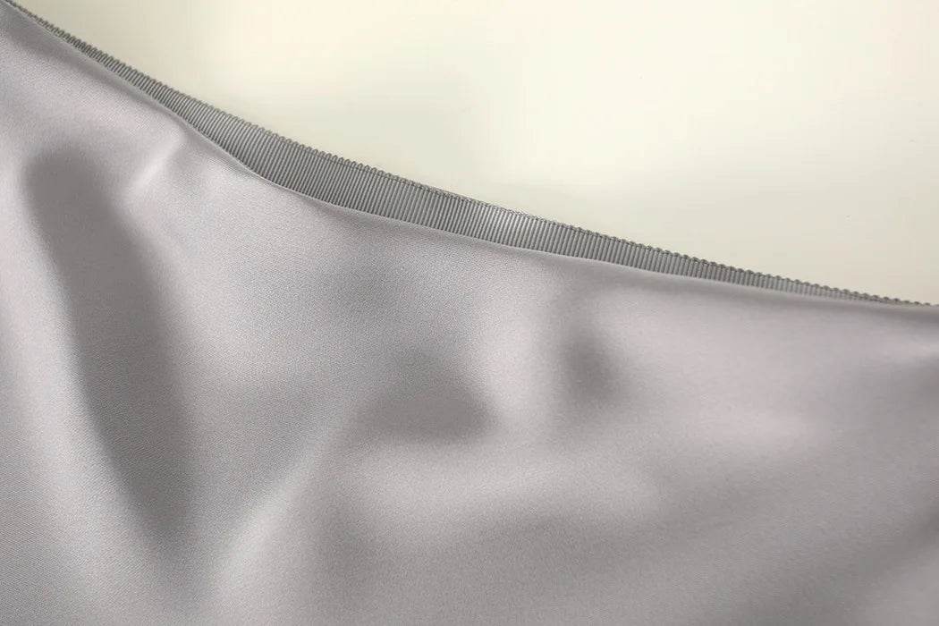 High Waisted Satin Long Skirts for Women Spring/Summer New 2025 Women's Skirt A-line Fashion Elegant Slim Fit Grey Black Skirt - AIAZ