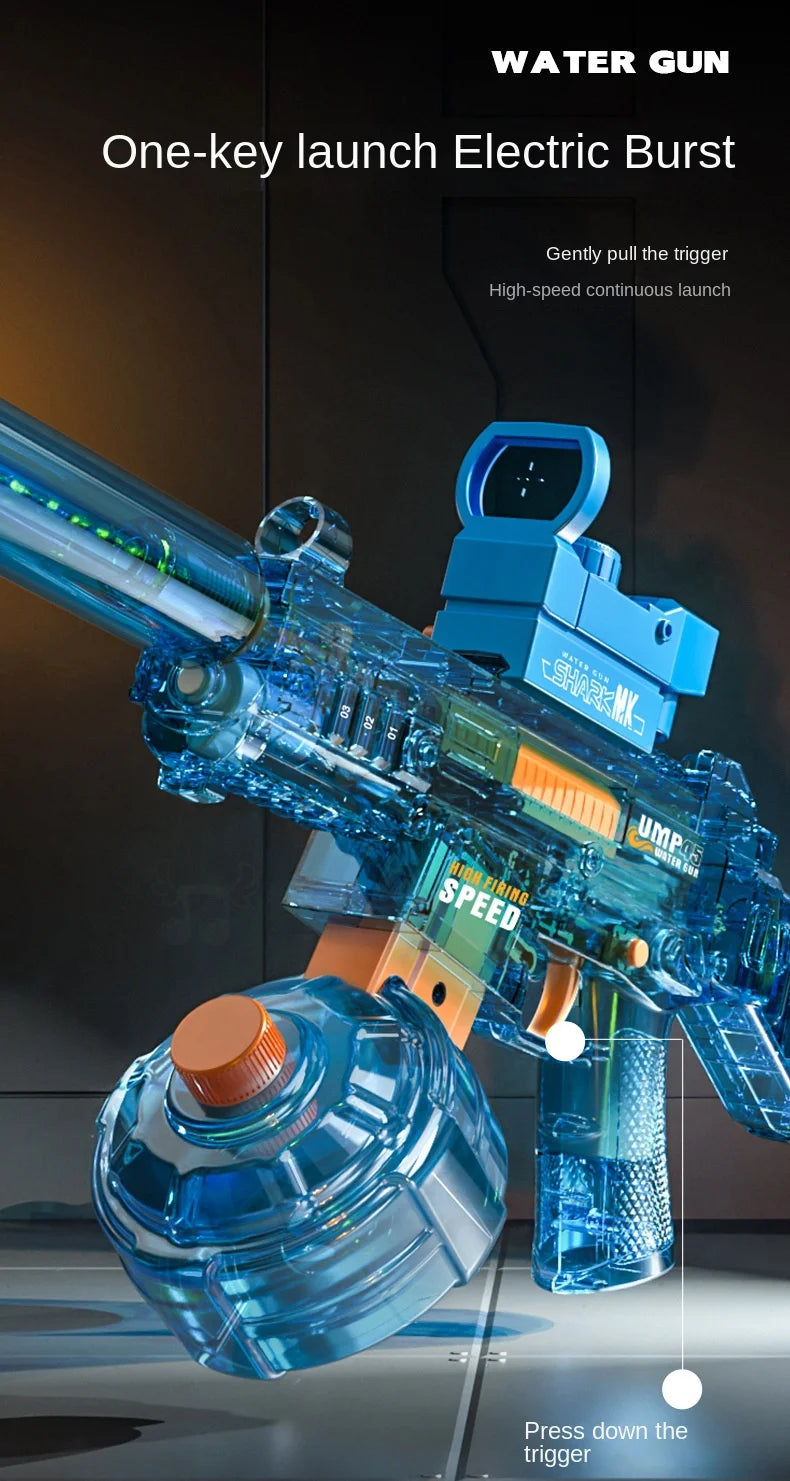 Water Guns Electric For Adults Powerful Squirt Automatic Water Suction Water Blasters Summer Outdoor Beach Toy For Kids Gift