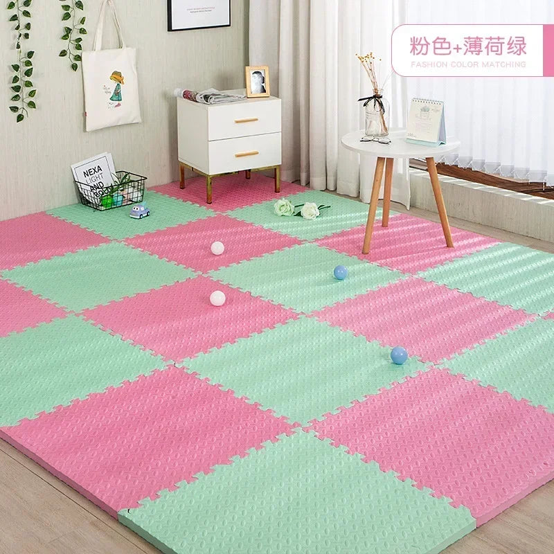 30x30x1cm Baby Play Mats Plain Color Puzzle Mats EVA Foam Mat Kids Jigsaw Mats For Bedroom Protective Floor Tiles Mat Baby Games