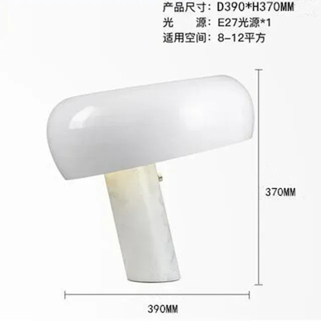 Italian Luxury Designer Mushroom Marble Desk Lamp Modern Children's Study LED Table Lamps Living Room Bedroom Decorative Lights
