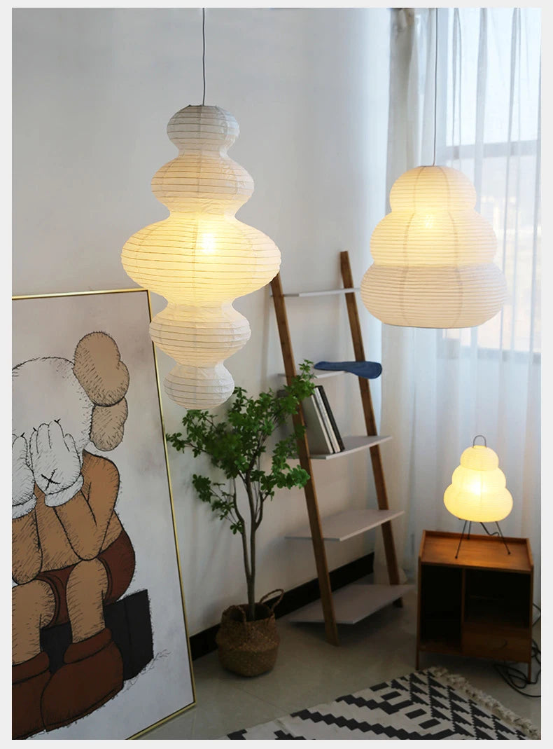 Janpanese Akari Rice Paper Lamp modern Noguchi Yong Pendant Lamp Living Room Bedroom Corner Designer Light