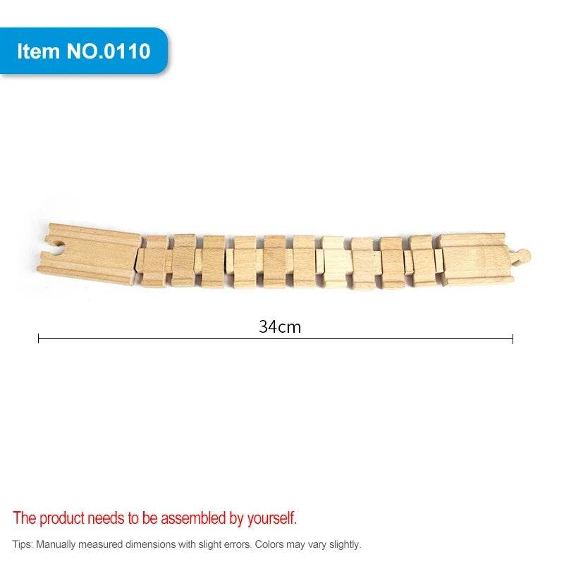 DIY Children Wooden Train Rail Track Accessories Toy Cross Track Railway Toys Compatible All Track for Kids Boys & Girls Gifts - AIAZ