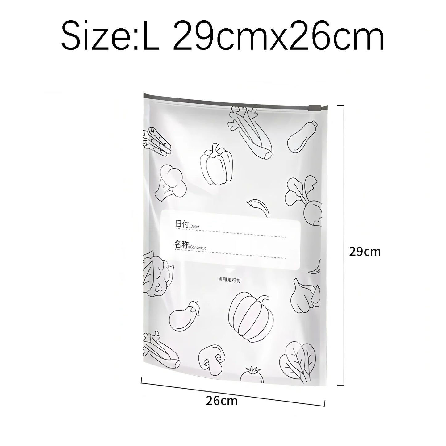 Food Cover Zipper Bag Reusable Freezing Plastic Wrap Bags Aluminum Foil Transparent Refrigerator Storage Fresh Bags Organizer