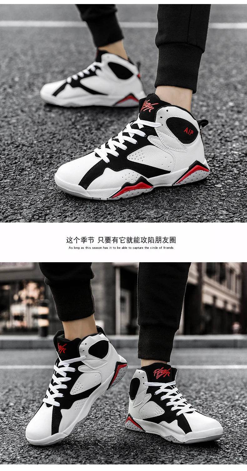 Men Basketball Shoes Fashion Non-slip Mens Casual Sneakers Man Sports High Quality Outdoor Jogging Shoes Boys Athletic Wear Traf - AIAZ