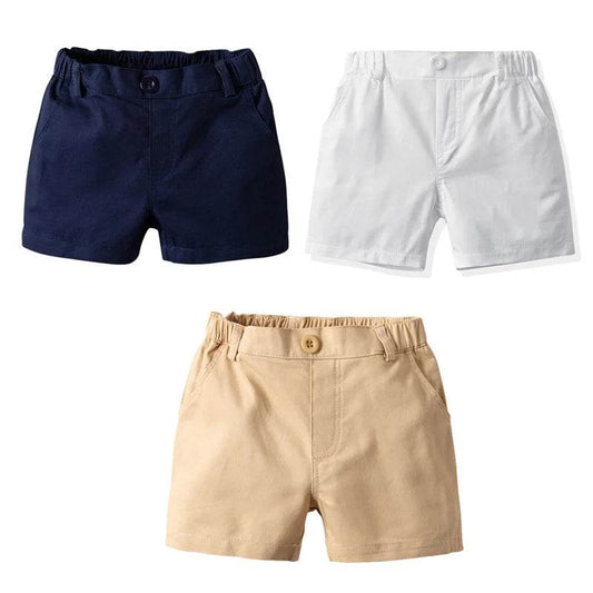 DE PEACH New Summer Infant Baby Casual Shorts Pants For Boys Girls Clothes Newborn Toddler Shorts Elastic Waist Solid Color - AIAZ