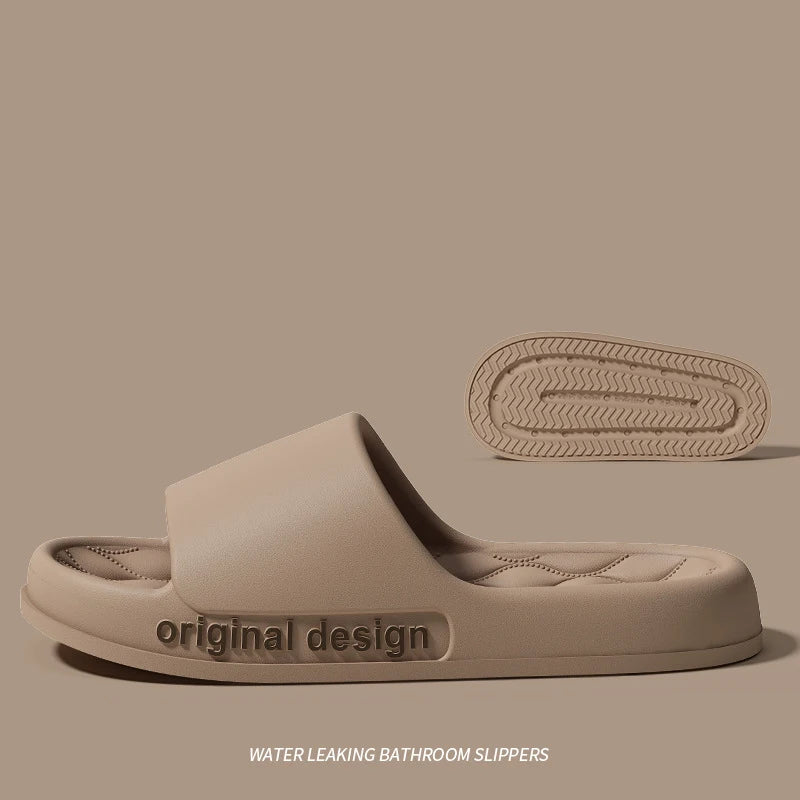 Asgard Men's Summer Slippers 2025 New Indoor Anti-slip Bathroome Slippers Comfort Thick Sole Beach Shoes Men Soft EVA Slippers