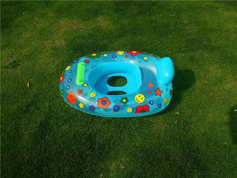 Baby Kids Swimming Floats Cartoon Ring Safety Swimming Ring Inflatable Swim Float Seat Boat Water Fun Pool Toy Gift for Baby Kid - AIAZ