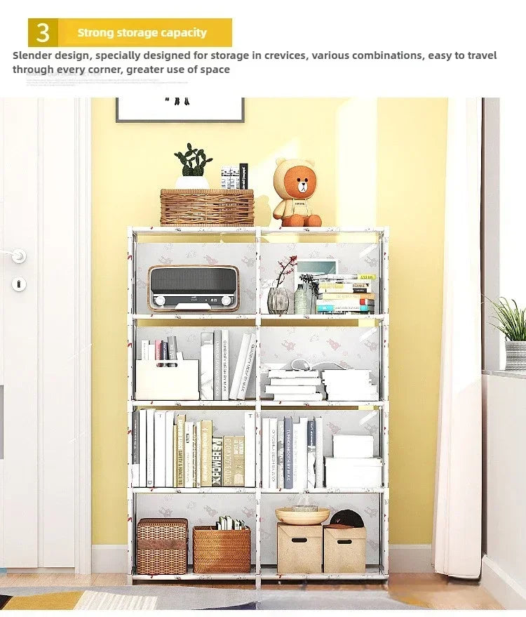 Floor To Ceiling Household Simple Bookshelf, Desktop Storage Shelf, Simple Children's Bookshelf, Multi-layer Miscellaneous Shelf