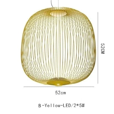 Replica Foscarini Spokes 1/2 Suspesnsion White Pendant Lamp Dining room Bar Kitchen Island Birdcage Light Italian Designer Lamp