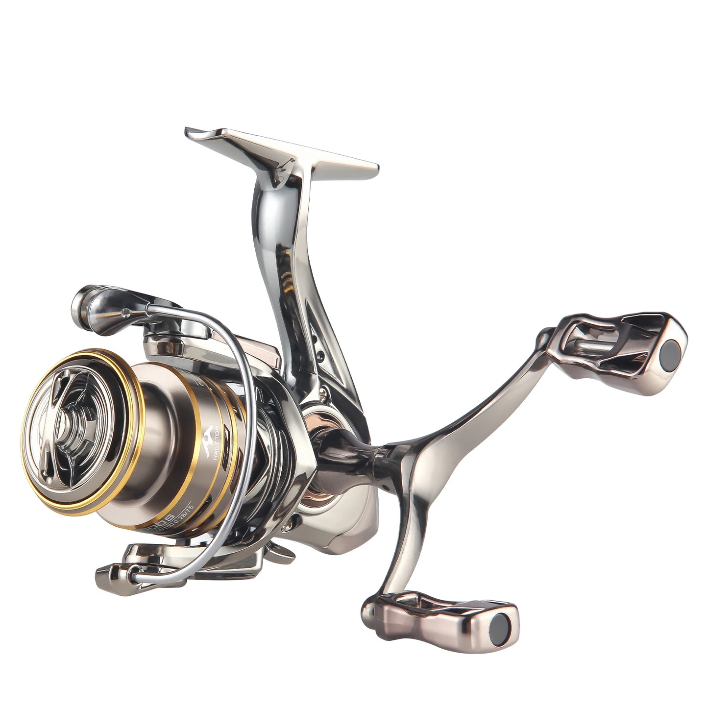 HAUT TON CD Spinning Fishing Reel 5.2:1 GearRatio 13.23Lbs Max Drag Metal Spoo Foldable CNC Double Arm For Freshwater Saltwater