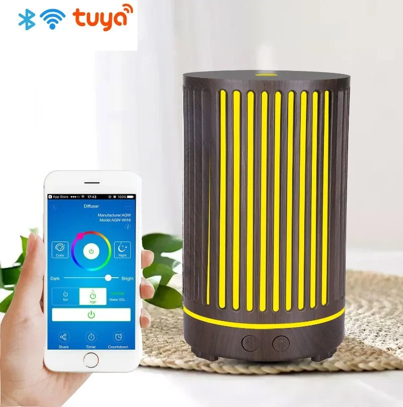 Tuya Smart Humidifier with Colorgul LED Light WiFi Aroma Diffuser Timer Wireless Control Work with Alexa Google Home Compatible