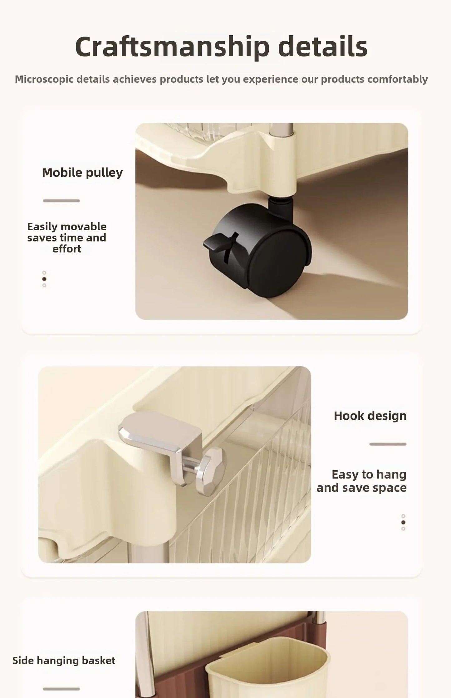 Small Cart Storage Rack, Snack Storage Rack, Multi-layer Storage Cabinet, Drawer Style Movable Baby Product Storages Rack