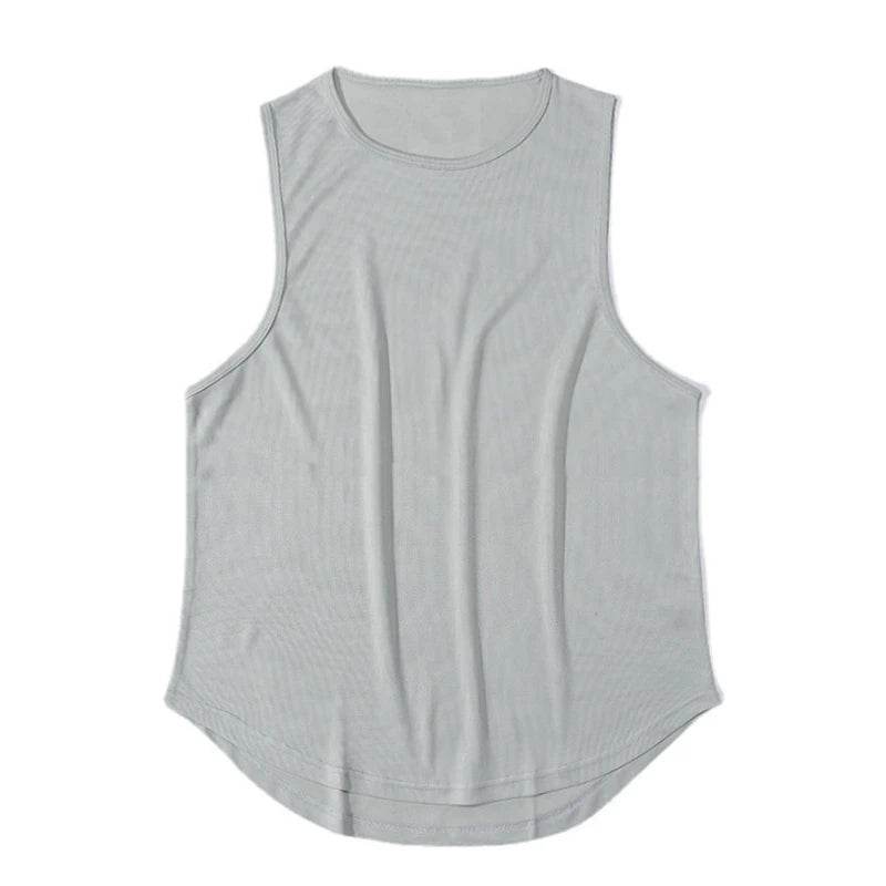 Men's Clothing Bodybuilding Gym T-shirts for Men Basketball Man Sleeveless Shirt T-shirt Vest Summer Clothes Tops Tees - AIAZ