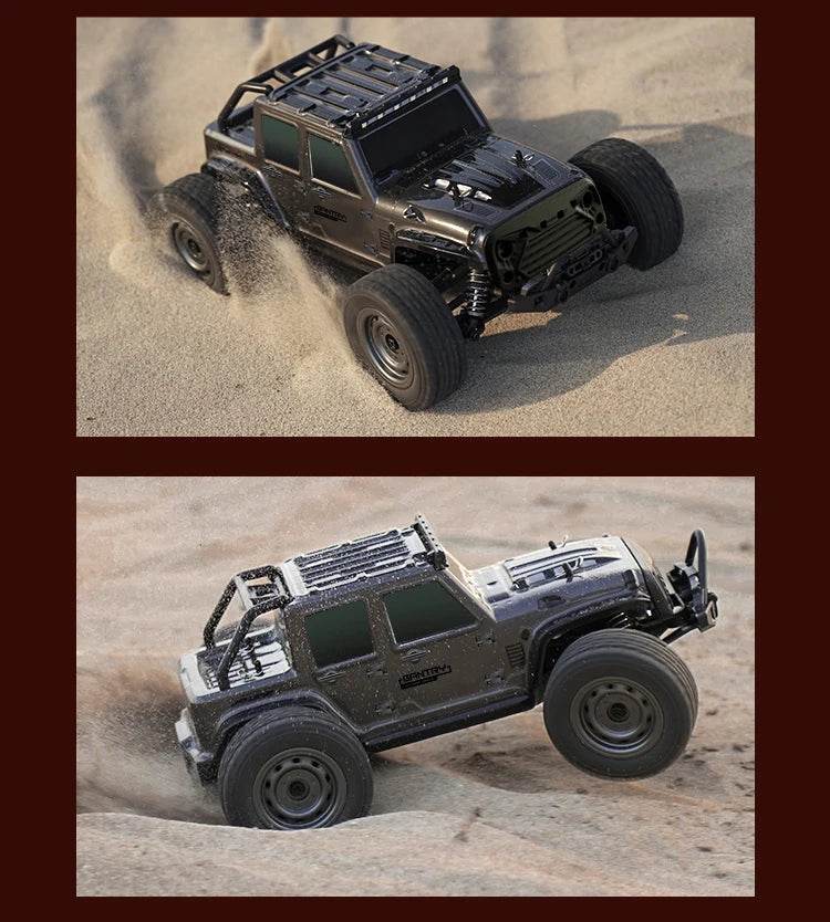 1:16 4WD RC Car 70KM/H Or 50KM/H With LED Remote Control Cars High Speed Drift Monster 4x4 Truck for Kids vs Wltoys 144001 Toys - AIAZ