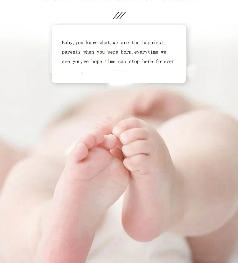 New Baby Handprints Footprints Hands Feet Mold Maker Baby Photo Frame With Cover Fingerprint Mud Set Baby Growth Memorial Gift