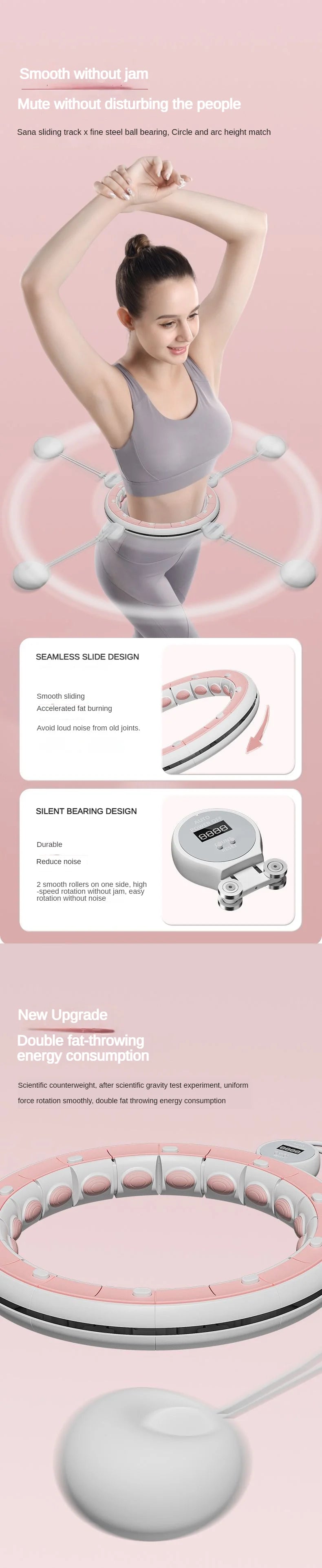 Intelligent Hoola Hoop Equipment Fitness Slim Tummy Concealment Exercise Equipment Weight Loss Fat Burning Exercise Sport Hoops