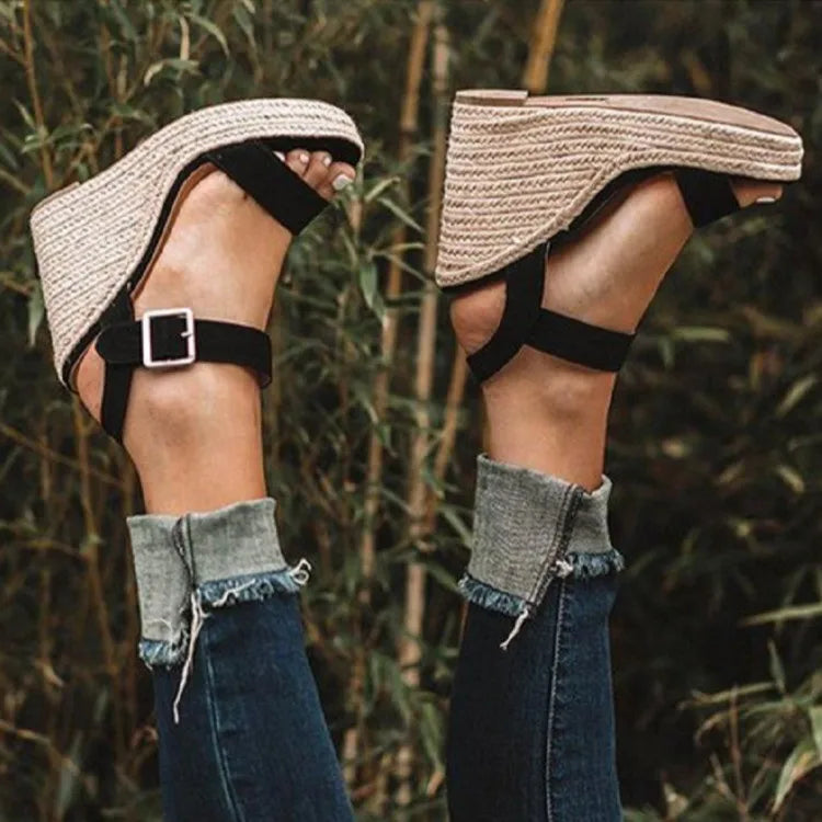 Women Leisure Wedges Heeled Wedge Heel Serpentine Sandals  Summer New Sandals Party Platform High Heels Shoes Sandalias Mujer