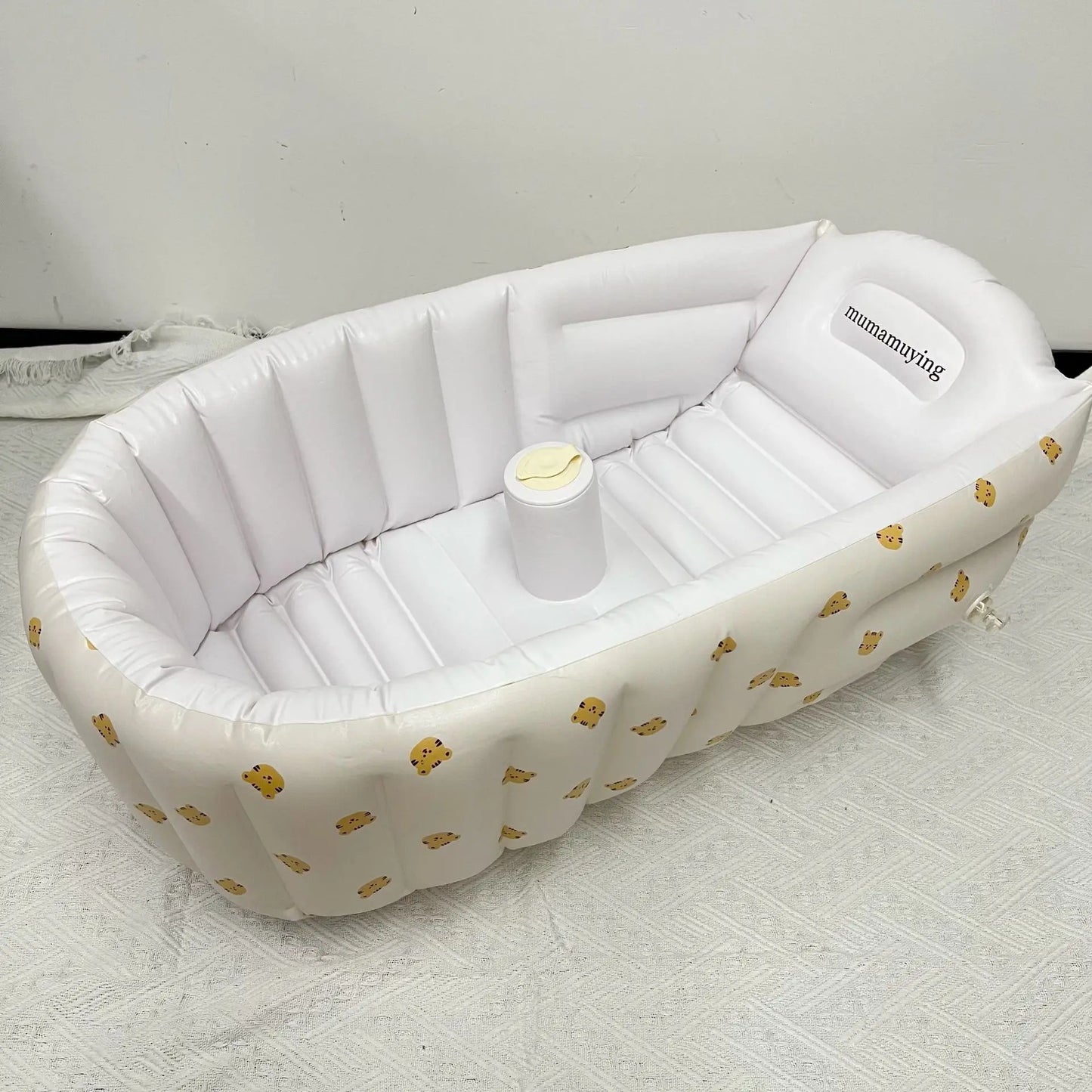 Baby Inflatable Bathtub, Portable Baby Bath Tub Non-slip Travel Bathtub Mini Air Swimming Pool Child Thick Folding Shower Tub