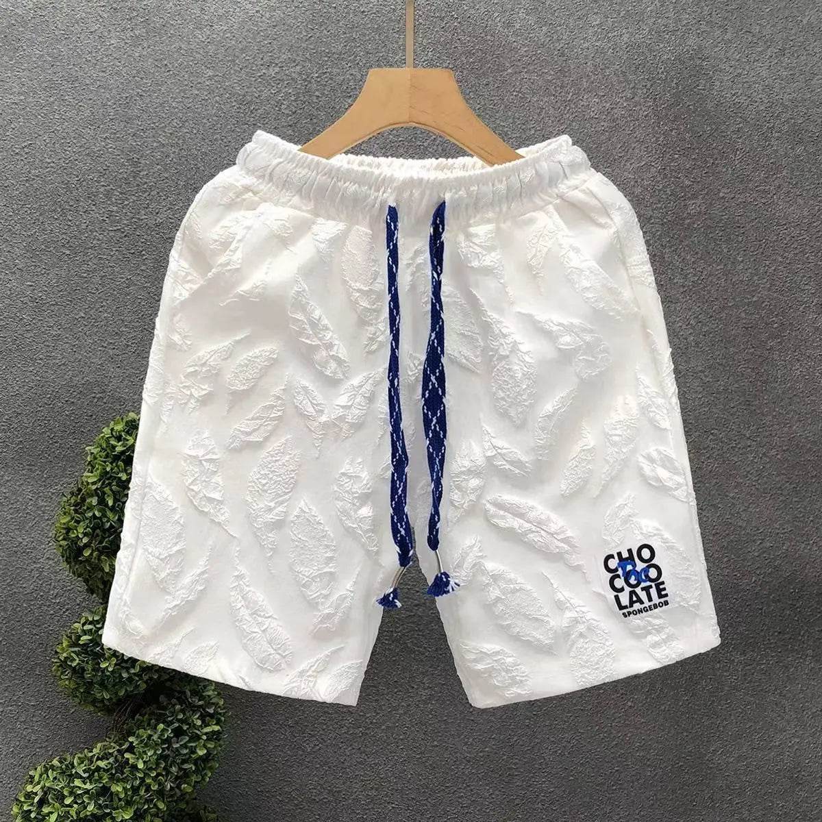 Men's Shorts Beach White Male Short Pants Baggy Printed New in Pant 2025 Fashion Designer Streetwear Dry Fit Summer Elastic Thin - AIAZ