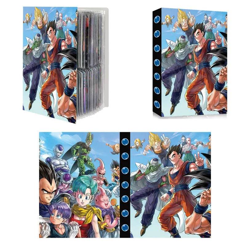 240pcs Card Album Book Naruto Dragon Ball Goku Vegeta ONE PIECE Luffy Zoro Map Letter Holder Binder Card Notebook Collection Toy - AIAZ