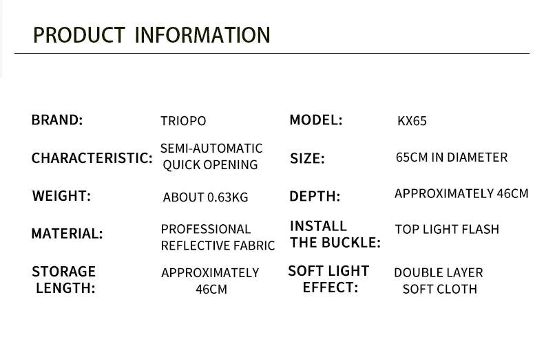 TRIOPO 55cm 65cm 90cm 120cm Foldable Octagon Softbox Tripod Grip for Godox V860III V1 AD200Pro Yongnuo Speedlite Flash Light