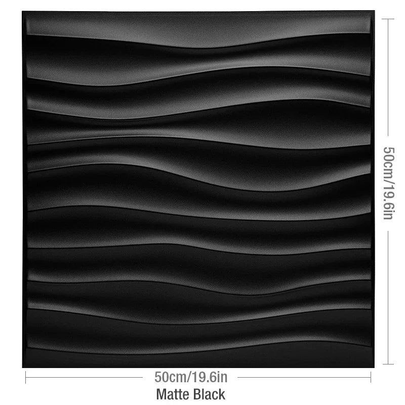 12PC 50x50cm 3d art plaster cut geometric diamond carved wood adhesive bottom wall 3d wall sticker 3d wall panel home decoration