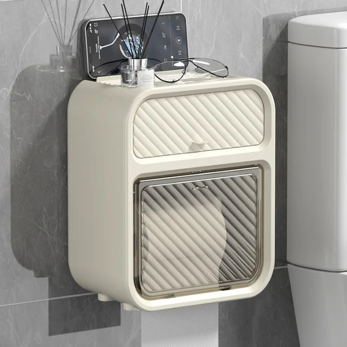 Toilet Paper Holder Box holder Bathroom Rack Waterproof Reel Tissue Storage Box Punch-free Kitchen Bathroom Storage Holder