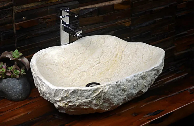 Stone platform basin Art marble washbasin Pool Bathroom Balcony Outdoor courtyard Household