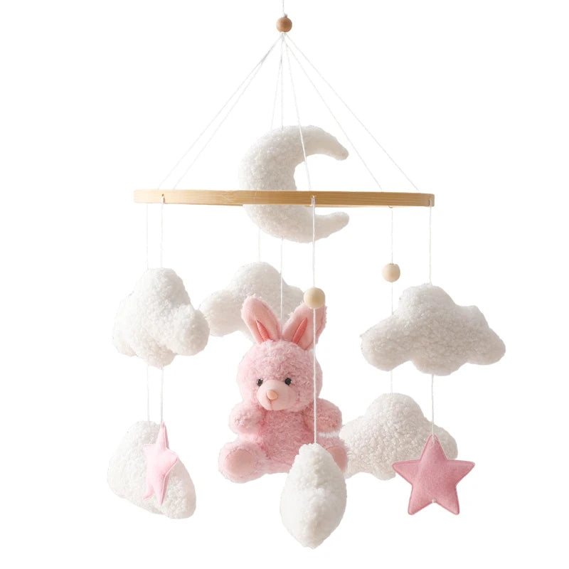 Baby Crib Mobile Wooden Wind Chime Bed Bell, Animal Crib Mobile With Music for Girls and Boys, Mobile for Bassinet Room Decor