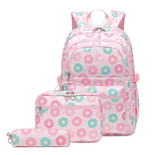 2025 New 3 Pcs Sets Student Schoolbag Girls Fashion Leisure Large Capacity Backpack Junior High School Shoulders Backpack - AIAZ
