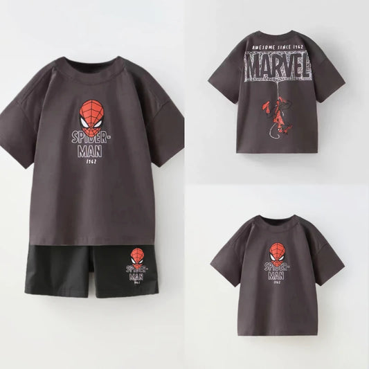 Brand Children's Casual Clothing Sets Kids Spiderman Boys Pullover Tshirts 2pcs Suit Disney Kids Boy Infant Toddler Tracksuit