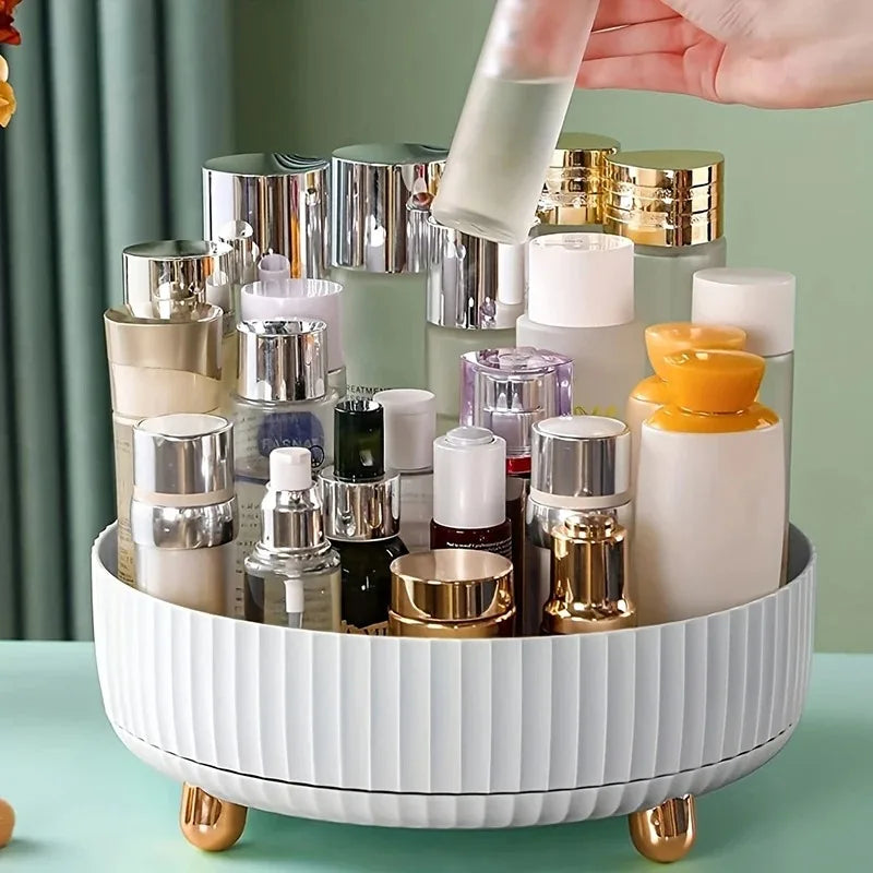 360 Degree Rotating Anti Slip Spice Rack Kitchen Seasoning Storage Rack Rotating Storage and Skincare Cosmetics Storage Rack