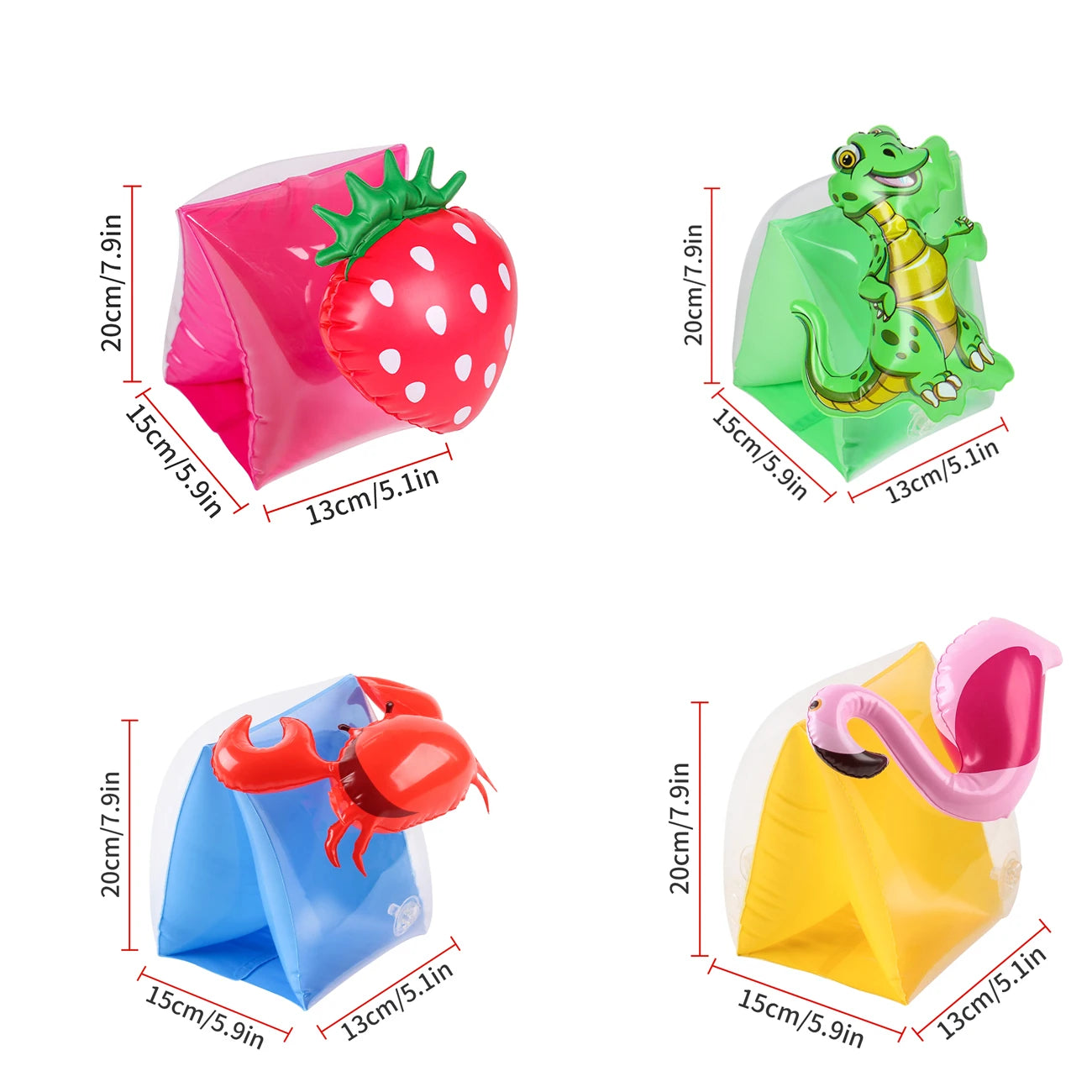 1PC cartoon inflatable swimming arm loop water sleeve, universal for children and adults, used for pool safety