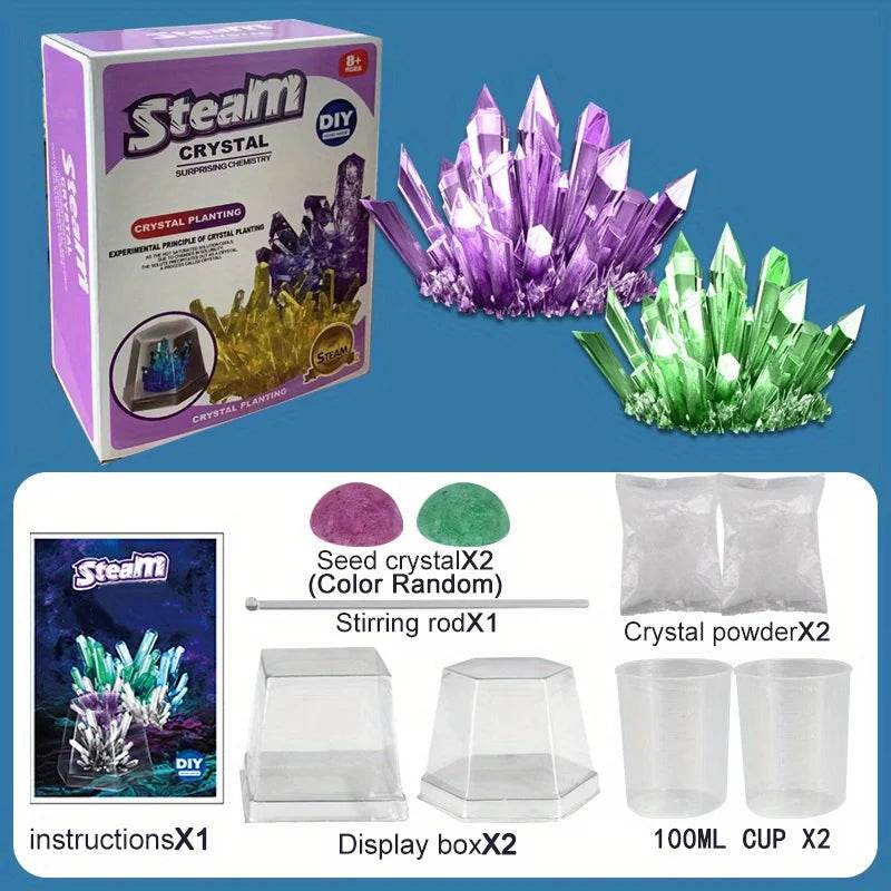 Crystal planting experiments, Science and education toys, DIY growable crystals, Color Random, Christmas/Halloween/New year - AIAZ