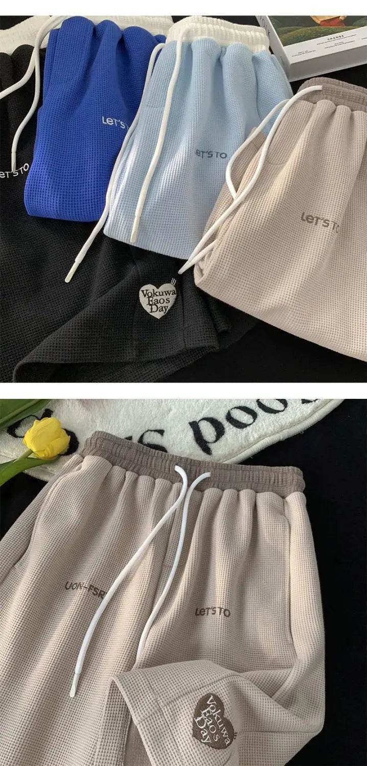 Men's Five-point Shorts Summer 2025 Korean Version Embroidered Loose Versatile Casual Shorts Trendy Sportswear - AIAZ