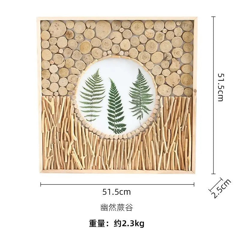 52x52cm 3D Flower & Wheat Field Building Blocks Wall Art - simple Creative Room Decor Aesthetic for Dining Room & Living Room