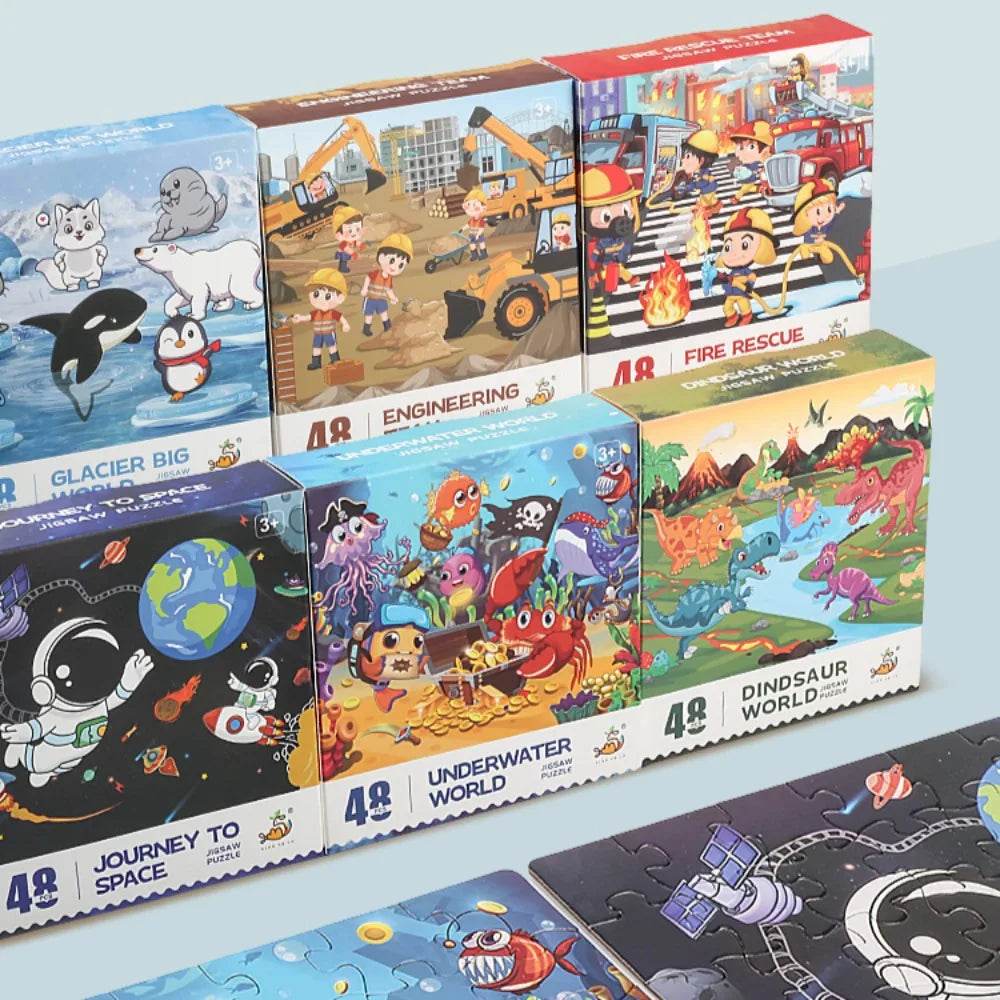 48 Pieces Puzzle Toys Children's Early Education Toys Kindergarten Souvenirs Gifts Exercising Thinking and Hands-on Abilities - AIAZ