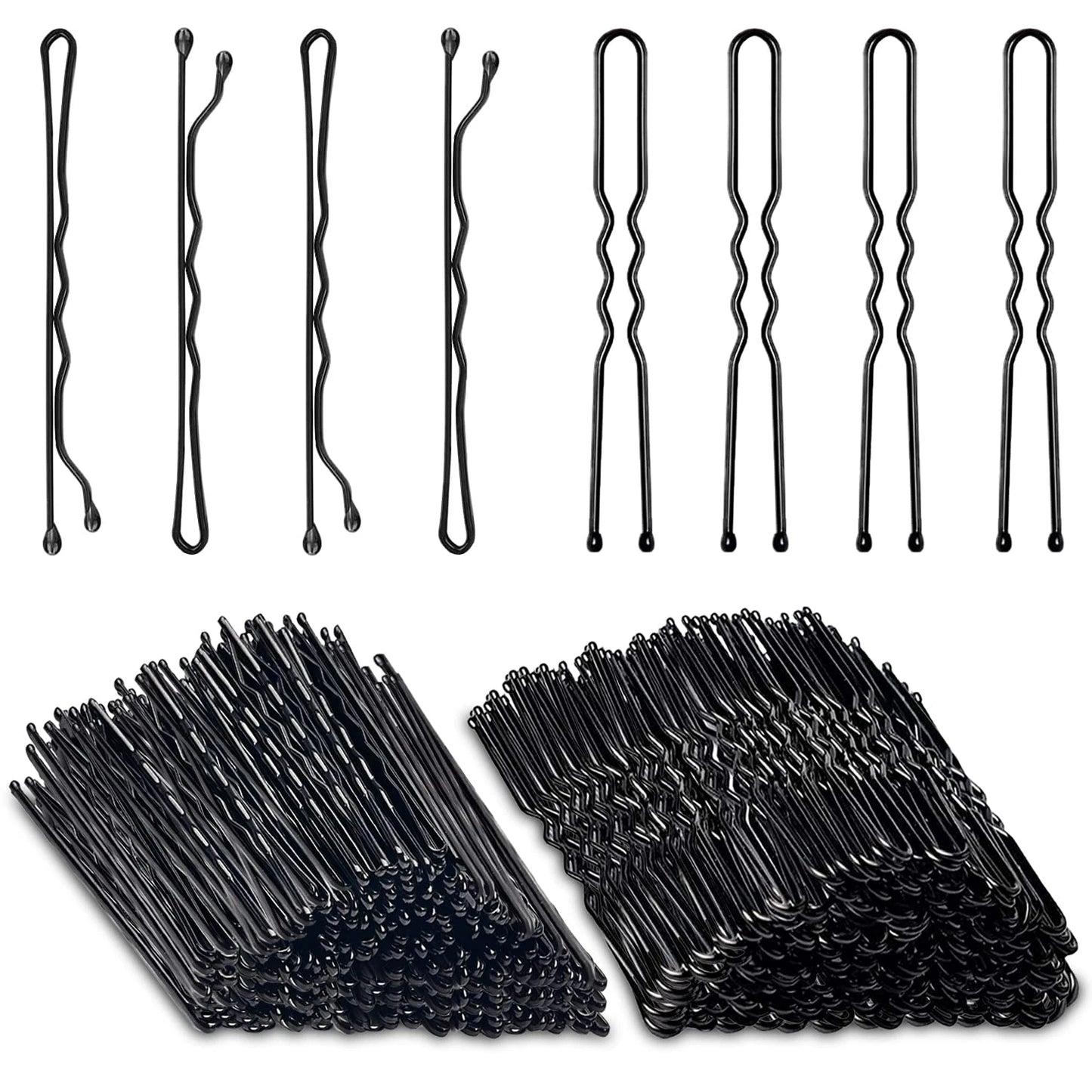 30/180Pcs Black Hair Clips U-Shaped Bobby Pin Invisible Wavy Hairpin Hairstyle Styling Metal Hair Grip Barrette Hair Accessories